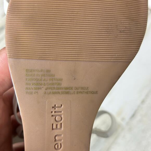 Open Edit womens sz 8B White wedge heel open toe sandals - Picture 7 of 7